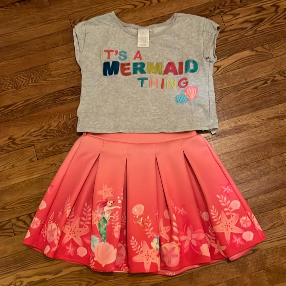 Disney little mermaid top and skirt
